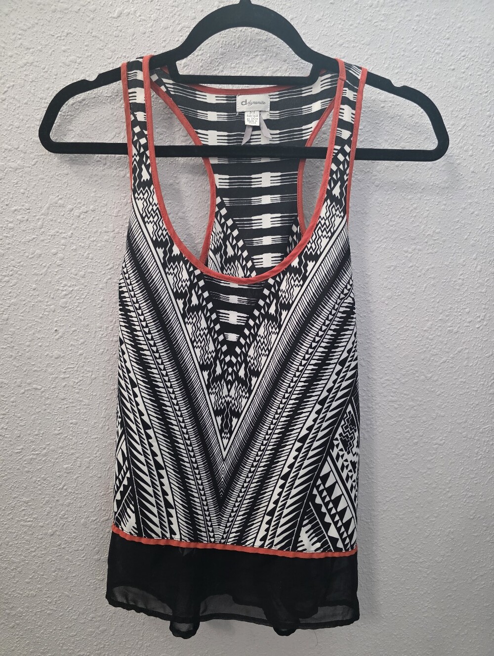 White and Black Tank Top